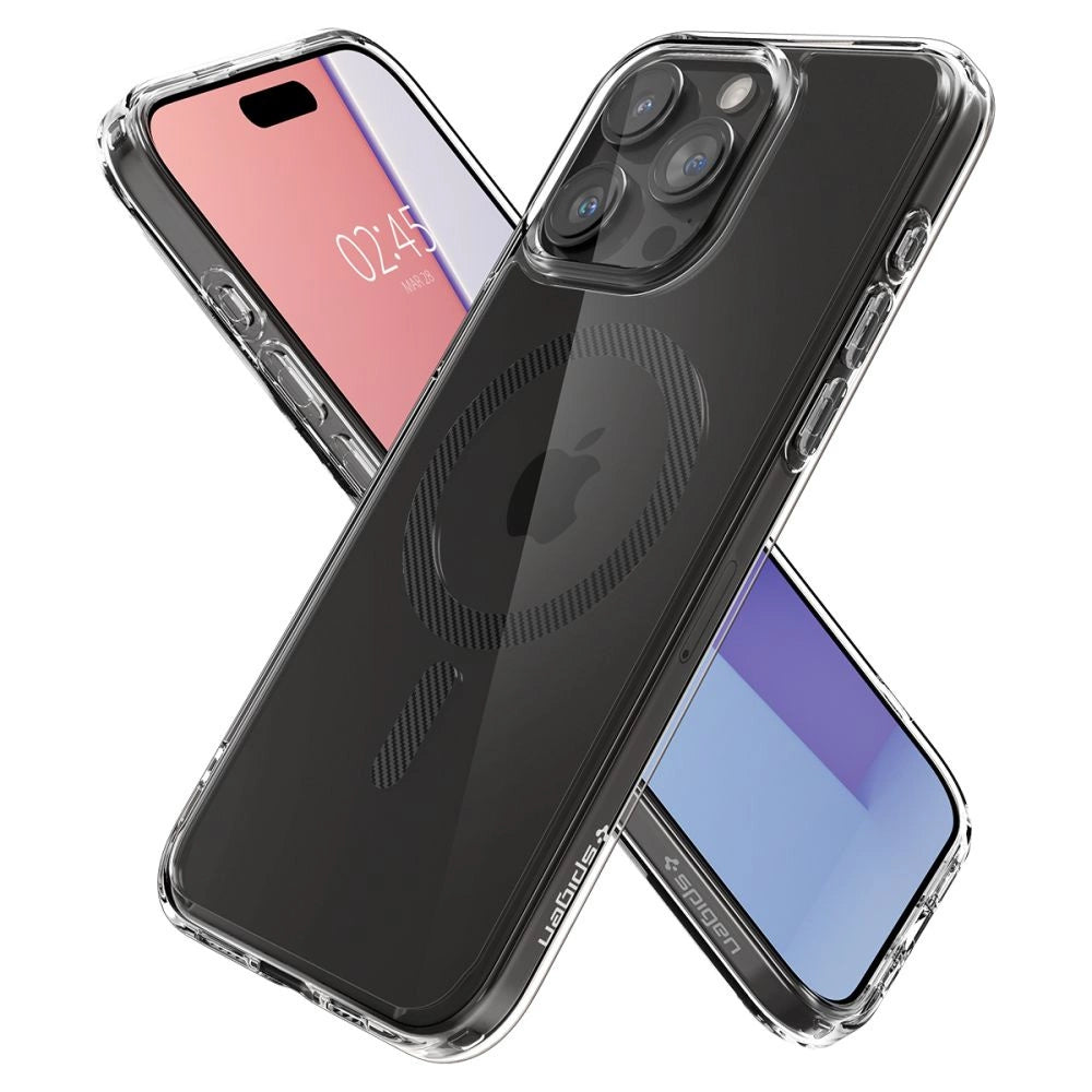 Spigen Ultra Hybrid Mag Case med MagSafe til iPhone 15 Pro Max - Grå
