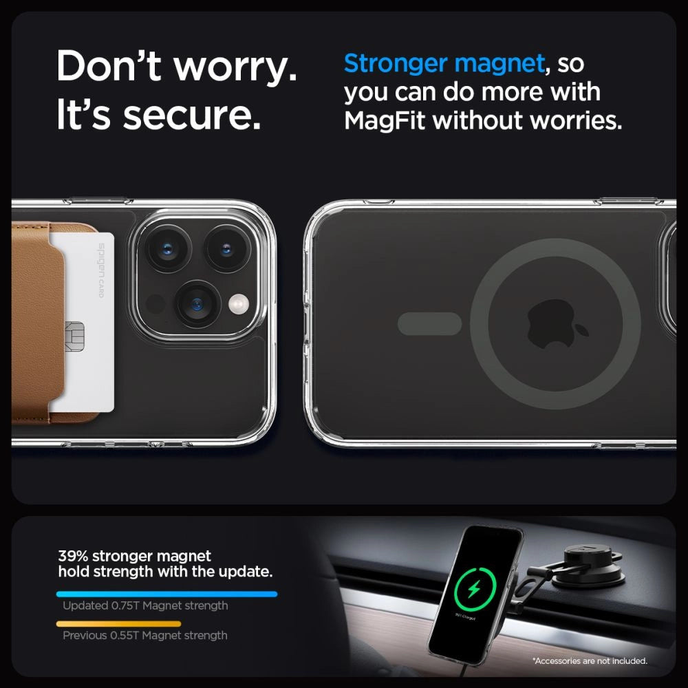 Spigen Ultra Hybrid Mag case med MagSafe til iPhone 15 Pro Max - grafit