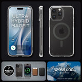 Spigen Ultra Hybrid Mag case med MagSafe til iPhone 15 Pro Max - grafit