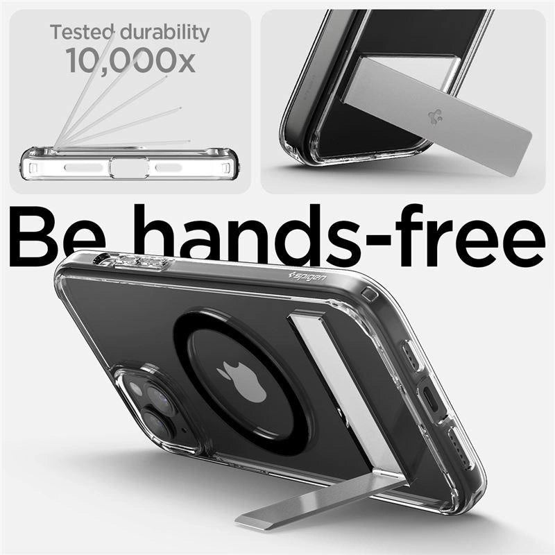 Spigen Ultra Hybrid S MagSafe Case med stand til iPhone 15 - sort