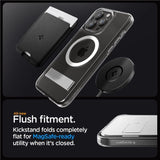 Spigen Ultra Hybrid S MagSafe Case med stativ til iPhone 15 Pro - Gennemsigtig