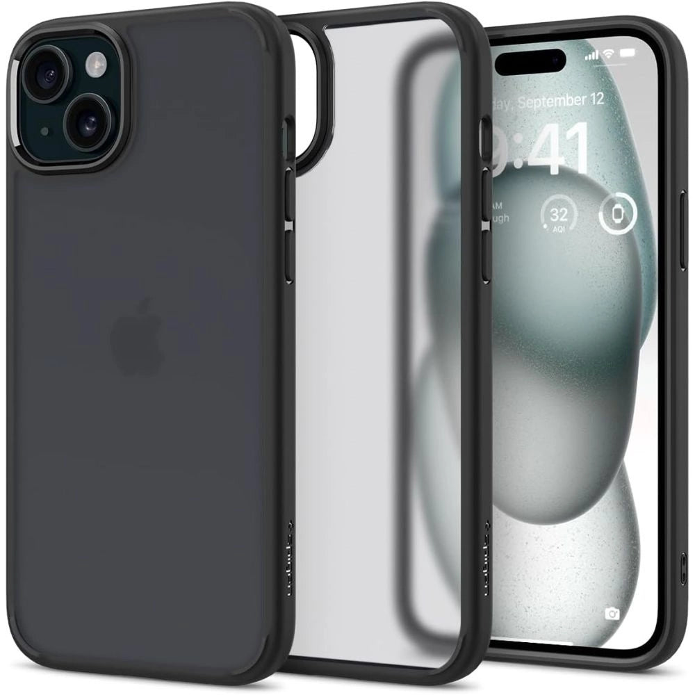 Spigen Ultra Hybrid iPhone 15 Case - klar sort