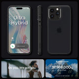 Spigen Ultra Hybrid iPhone 15 Pro Max Case - klar sort