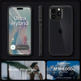 Spigen Ultra Hybrid iPhone 15 Pro Max Case - klar sort