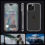 Spigen Ultra Hybrid iPhone 15 Pro Case - Klar Matte