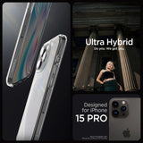 Spigen Ultra Hybrid iPhone 15 Pro Case - Klar Matte