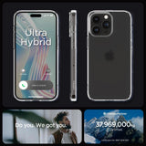 Spigen Ultra Hybrid Case til iPhone 15 Pro Max - Clear Matte
