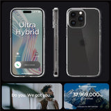 Spigen Ultra Hybrid Case til iPhone 15 Pro Max - Clear Matte