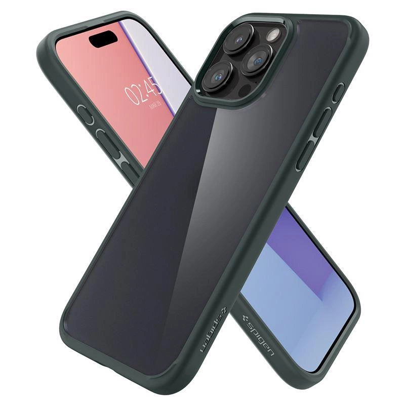Spigen Ultra Hybrid iPhone 15 Pro Max-kasse - mørkegrøn