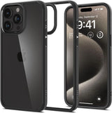 Spigen Ultra Hybrid iPhone 15 Pro Case - Matte sort