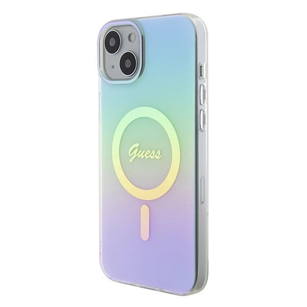 Guess GUHMP15MHITSQ iPhone 15 Plus 6.7" turkise/turkise hardcase IML Iridescent MagSafe