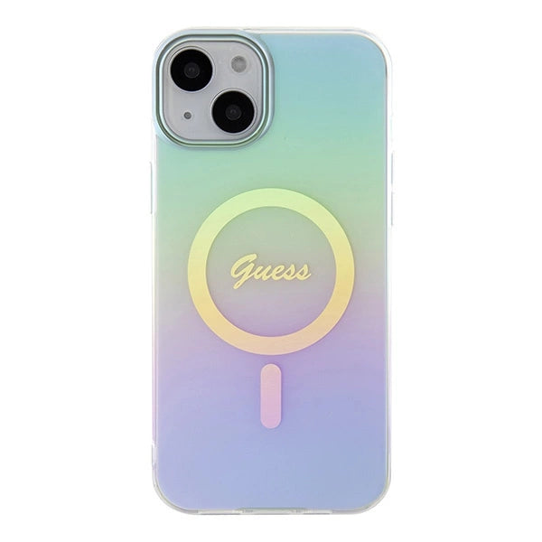 Guess GUHMP15MHITSQ iPhone 15 Plus 6.7" turkise/turkise hardcase IML Iridescent MagSafe