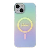 Guess GUHMP15MHITSQ iPhone 15 Plus 6.7" turkise/turkise hardcase IML Iridescent MagSafe
