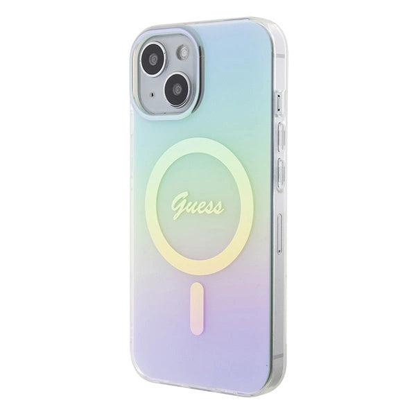 Guess GUHMP15SHITSQ iPhone 15 6.1" turkise/turkise hardcase IML Iridescent MagSafe