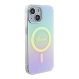 Guess GUHMP15SHITSQ iPhone 15 6.1" turkise/turkise hardcase IML Iridescent MagSafe