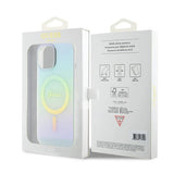 Guess GUHMP15SHITSQ iPhone 15 6.1" turkise/turkise hardcase IML Iridescent MagSafe