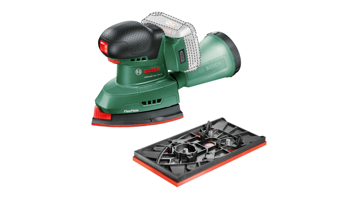 Bosch UniversalSander 18V-10 Deltasliber 18V Batteri og lader ikke inkluderet