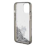 Karl Lagerfeld Liquid Glitter Choupette case for iPhone 15 - transparent