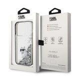 Karl Lagerfeld Liquid Glitter Choupette case for iPhone 15 Pro Max - transparent