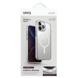 Uniq LifePro Xtreme Magclick opladningsfoder til iPhone 15 Pro Max - gennemsigtigt