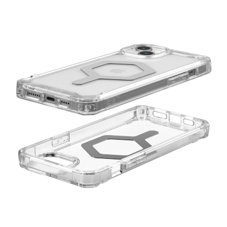 UAG Plyo MagSafe case for iPhone 15 Plus - transparent and silver