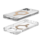 UAG Plyo MagSafe case for iPhone 15 Pro Max - transparent and gold