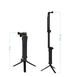 3 in 1 Monopod Tripod with Selfie Stick for GoPro - Black