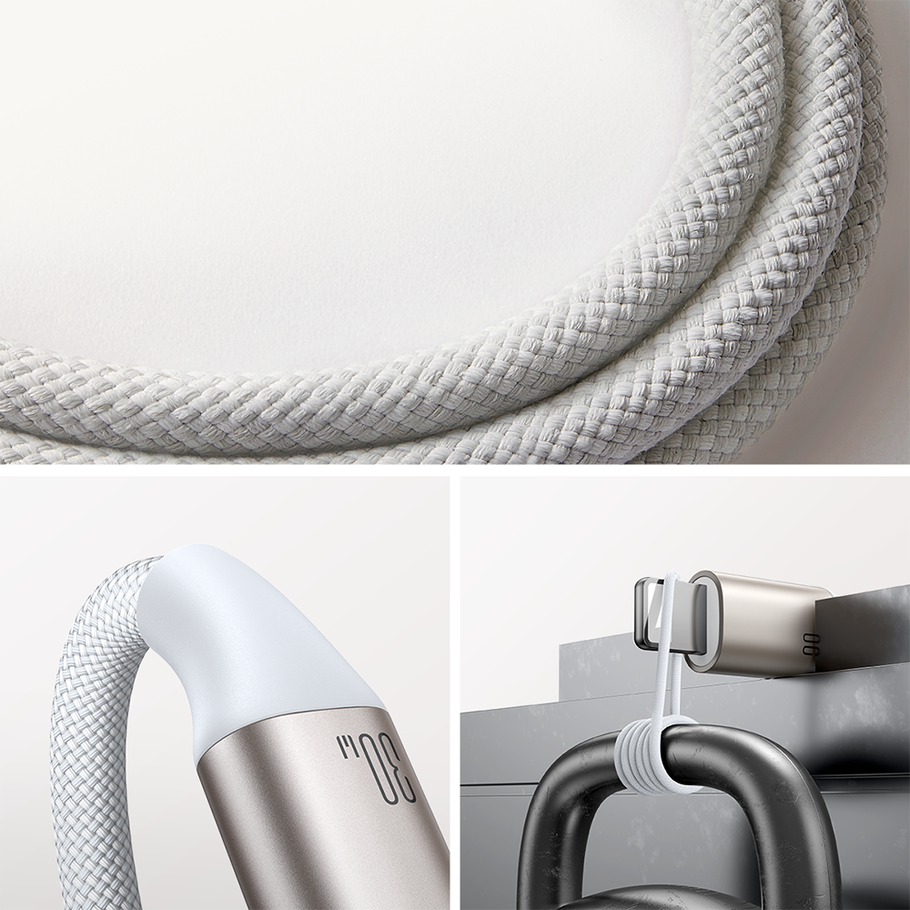 Joyroom 2 in 1 Lightning cable and inductive charger for Apple Watch 1.5m white (S-IW012)