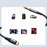 Joyroom Audio Transfer Series SY-A07 Mini Jack 3.5mm/USB-C Cable 1.2m - Black