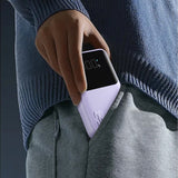 Joyroom JR-PBC06 mini powerbank med indbygget USB-C / Lightning kabler 30W 10000mAh - lilla