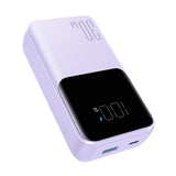 Joyroom JR-PBC06 mini powerbank med indbygget USB-C / Lightning kabler 30W 10000mAh - lilla