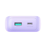 Joyroom JR-PBC06 mini powerbank med indbygget USB-C / Lightning kabler 30W 10000mAh - lilla