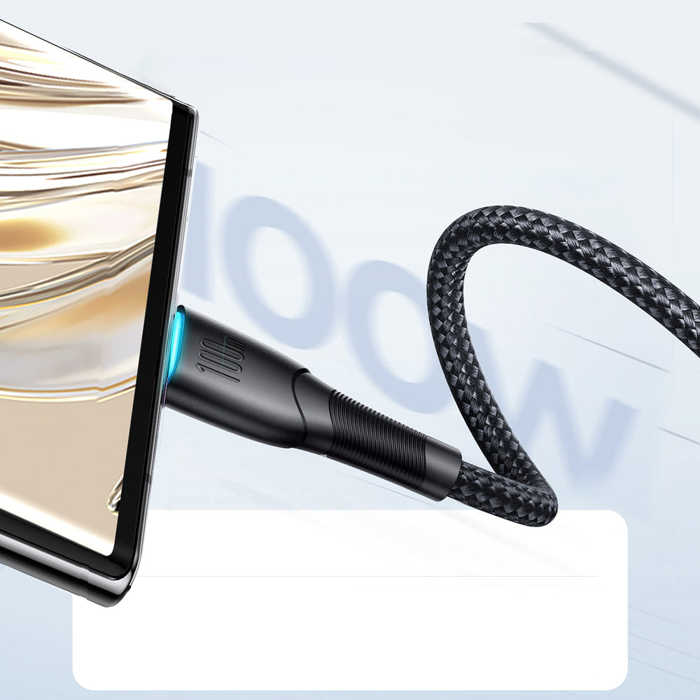 Joyroom Starry serie SA32-AC6 100W USB-A / USB-C kabel 1m - sort
