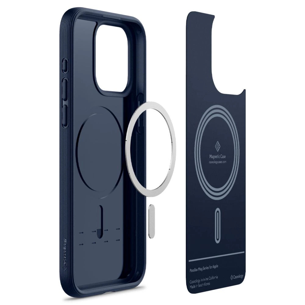 Caseology Parallax Mag Case med MagSafe til iPhone 15 Pro Max - Navy