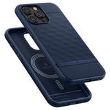 Caseology Parallax Mag Case med MagSafe til iPhone 15 Pro Max - Navy