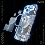 Spigen Ultra Hybrid Mag Case med MagSafe til iPhone 15 Plus - hvid (Zero One mønster)