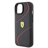 Ferrari FEHCP15SPTWK iPhone 15 6.1" black/black hardcase Twist Metal Logo