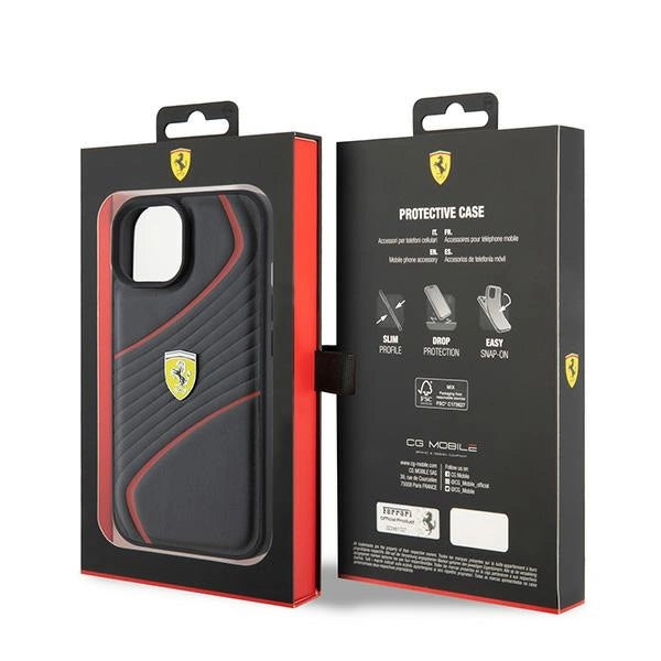 Ferrari FEHCP15SPTWK iPhone 15 6.1" black/black hardcase Twist Metal Logo