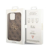 Guess GUHCP15L4GMGBR iPhone 15 Pro 6.1" brown/brown hardcase 4G Big Metal Logo