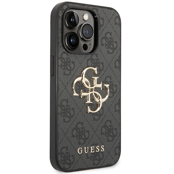 Guess GUHCP15L4GMGGR iPhone 15 Pro 6.1" gray/gray hardcase 4G Big Metal Logo