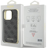Guess GUHCP15LGF4GGR iPhone 15 Pro 6.1" gray/gray hardcase 4G Charms Collection