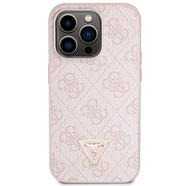 Guess GUHCP15LP4TDSCPP iPhone 15 Pro 6.1" pink/pink hardcase Crossbody 4G Metal Logo