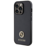 Guess GUHCP15LPS4DGPK iPhone 15 Pro 6.1" sort/sort hardcase Strass Metal Logo