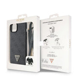 Guess GUHCP15SP4TDSCPK iPhone 15 6.1" black/black hardcase Crossbody 4G Metal Logo