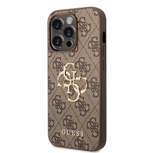 Guess GUHCP15X4GMGBR iPhone 15 Pro Max 6.7" brun/brun hardcase 4G Big Metal Logo