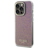 Guess GUHCP15XHDECMP iPhone 15 Pro Max 6.7" pink/pink hardcase IML Faceted Mirror Disco Iridescent