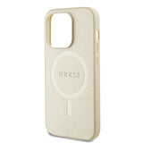 Guess GUHMP15LPSAHMCB iPhone 15 Pro 6.1" guld/guld hardcase Saffiano MagSafe