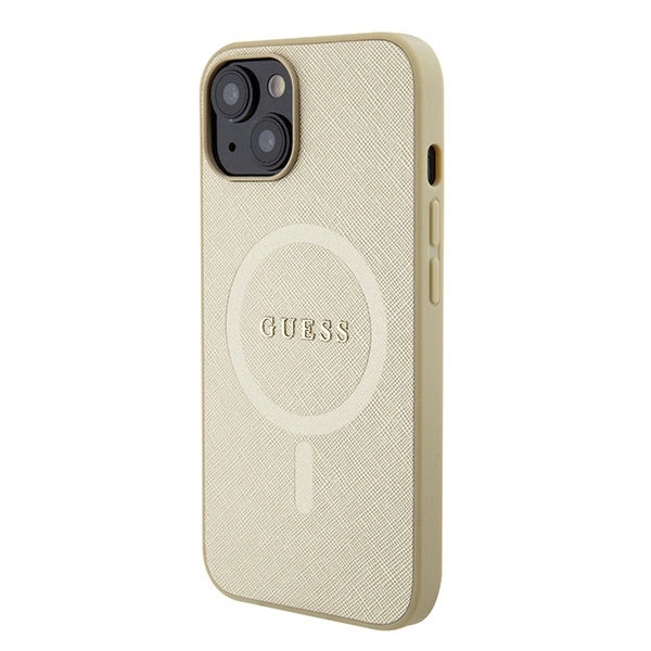 Guess GUHMP15MPSAHMCB iPhone 15 Plus 6.7" guld/guld hardcase Saffiano MagSafe