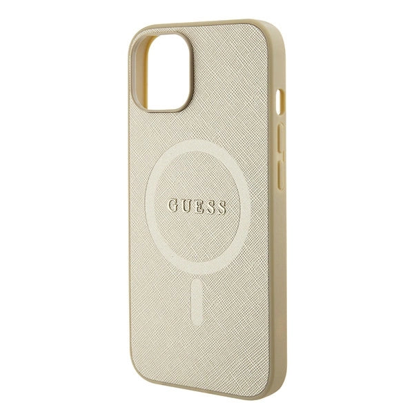 Guess GUHMP15MPSAHMCB iPhone 15 Plus 6.7" guld/guld hardcase Saffiano MagSafe