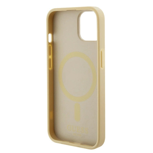 Guess GUHMP15MPSAHMCB iPhone 15 Plus 6.7" guld/guld hardcase Saffiano MagSafe
